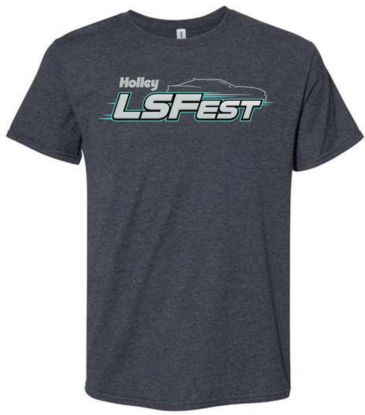 14. LS Fest Speed Logo Tee - Charcoal Heather (Adult)