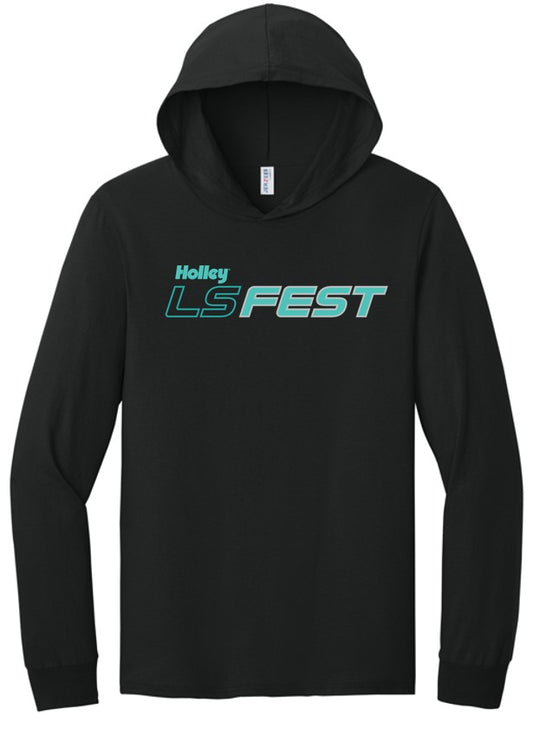 15. LS Fest Turbo Teal LS Hooded Tee - Black (Adult)