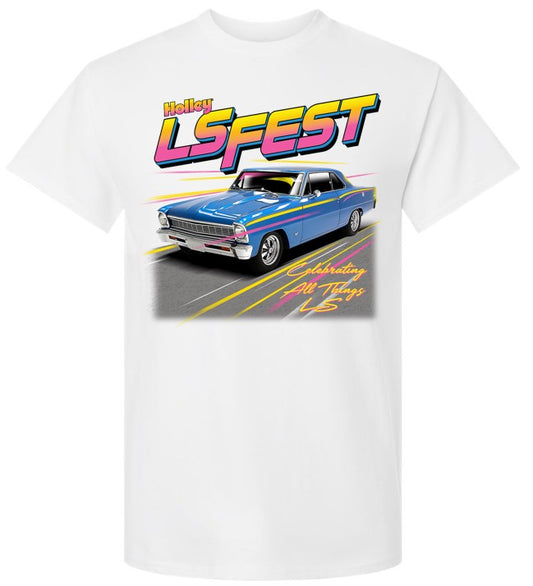 08. LS Fest Retro Ride Tee - White (Adult)