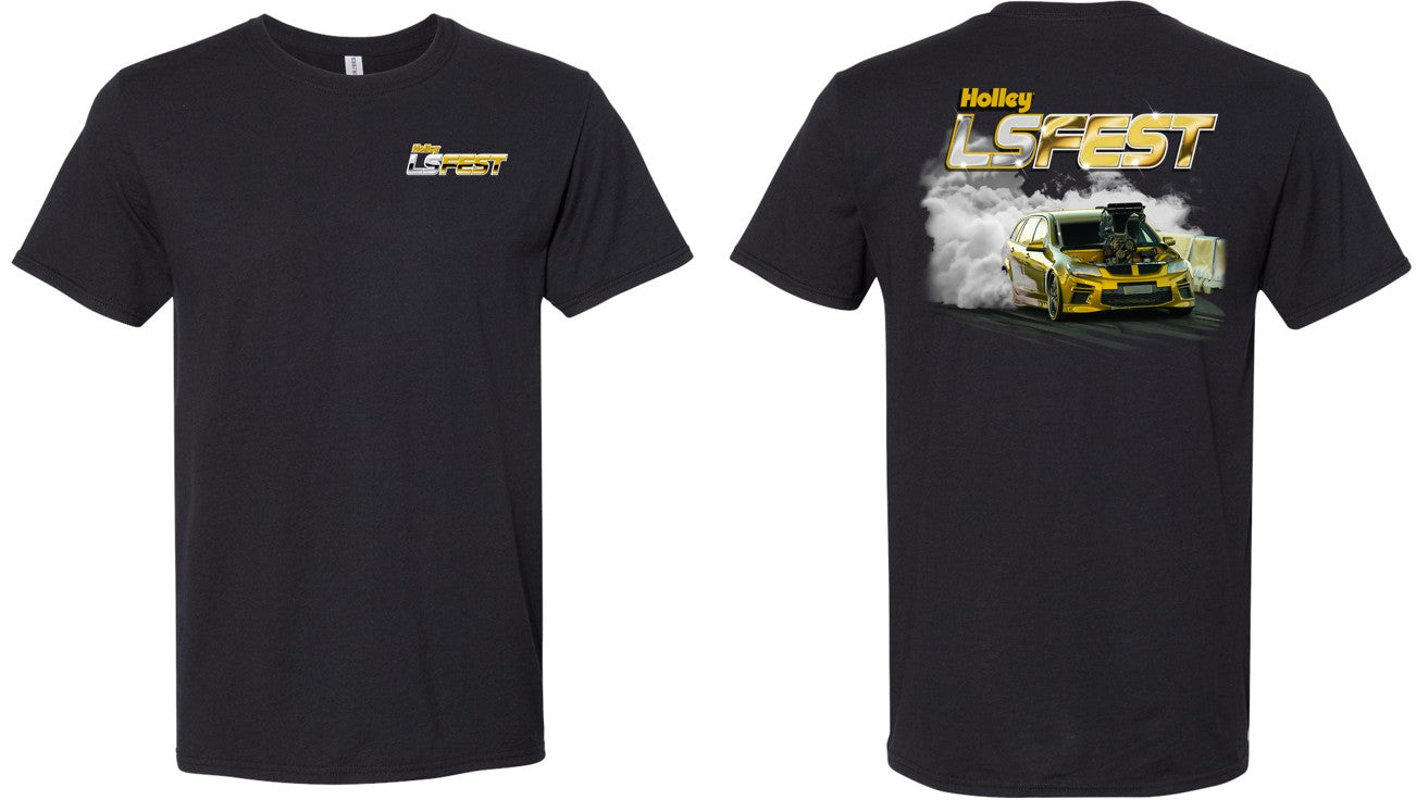 09. LS Fest Golden Burnout Tee - Black (Adult)