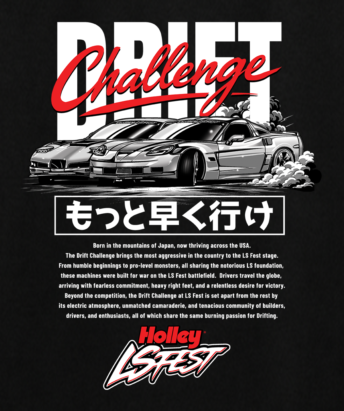14. LS Fest Drift Challenge Tee - Black (Adult)