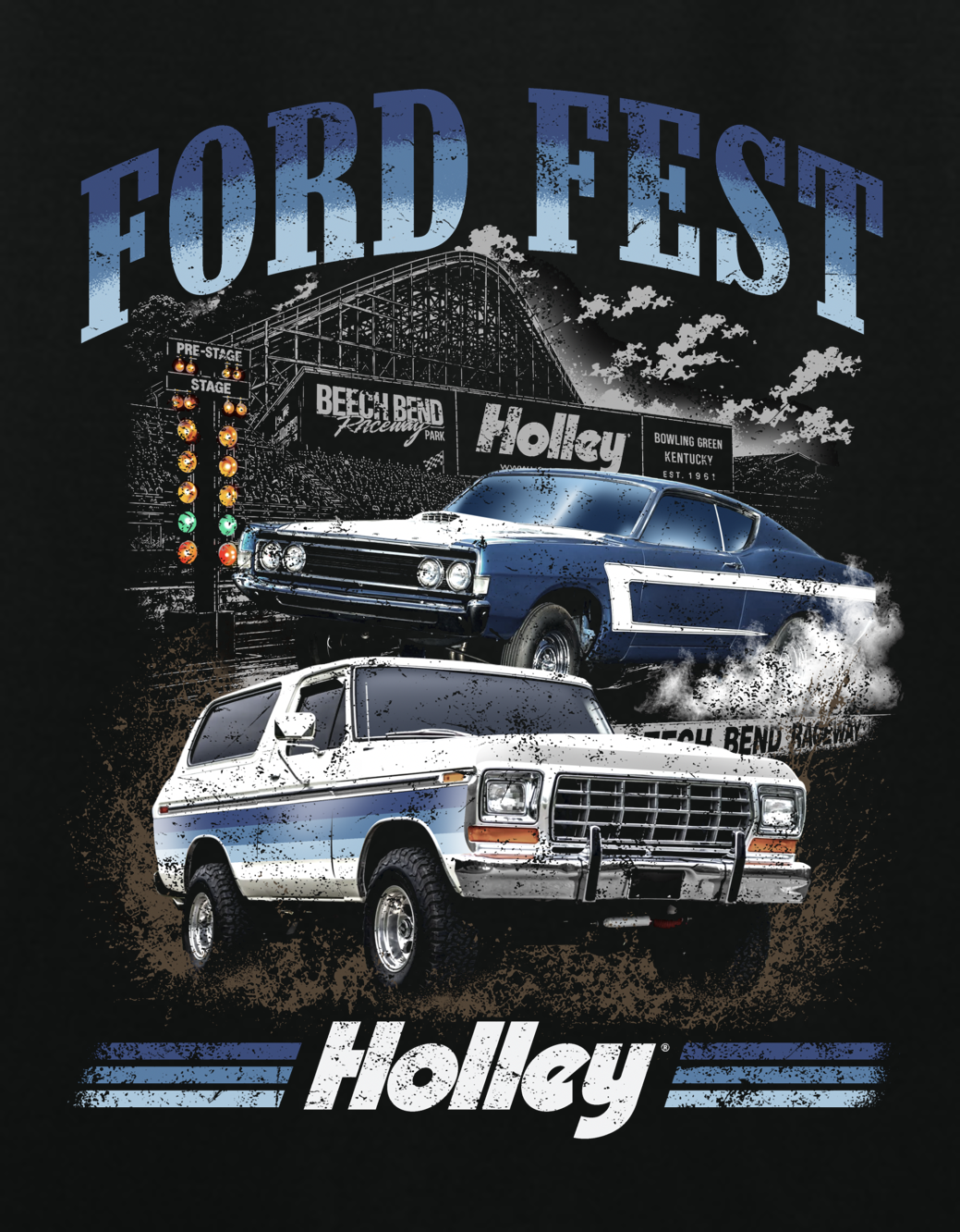 06. Ford Fest Vintage Unleashed Tee - Black (Adult)