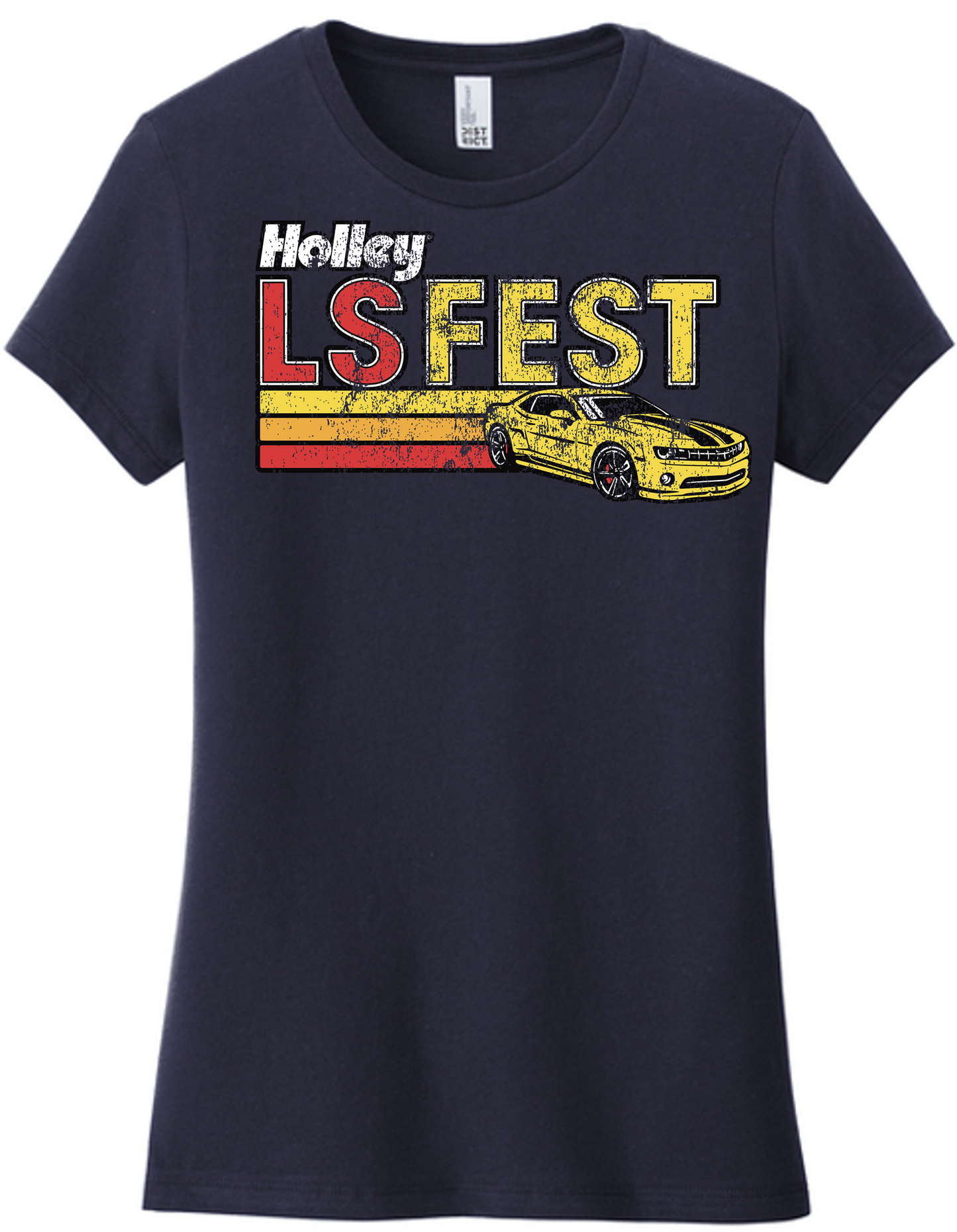 05. Ladies LS Fest Retro Camaro Tee - Navy (Ladies)