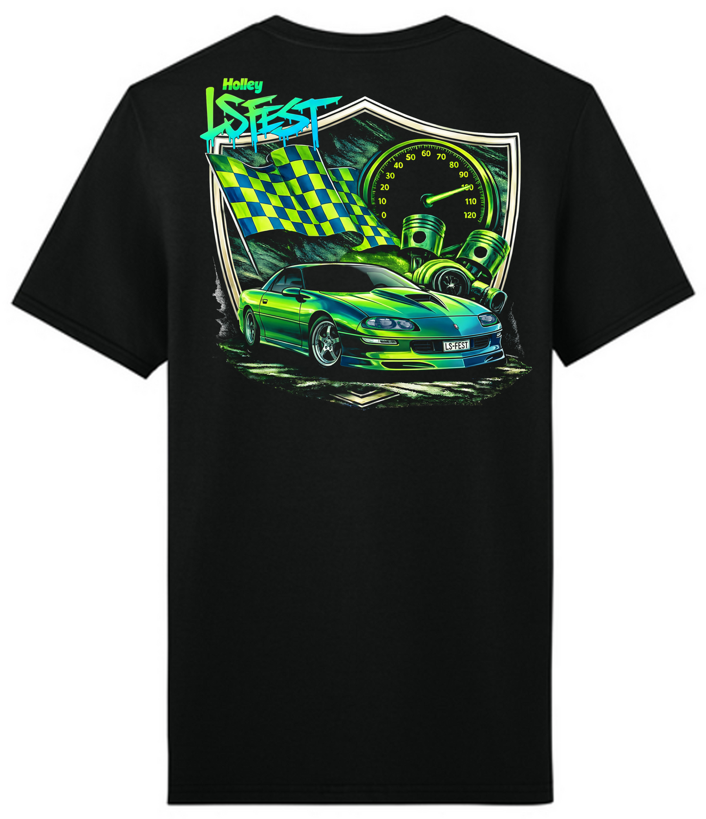11. LS Fest Checkered Surge Tee - Black (Adult)
