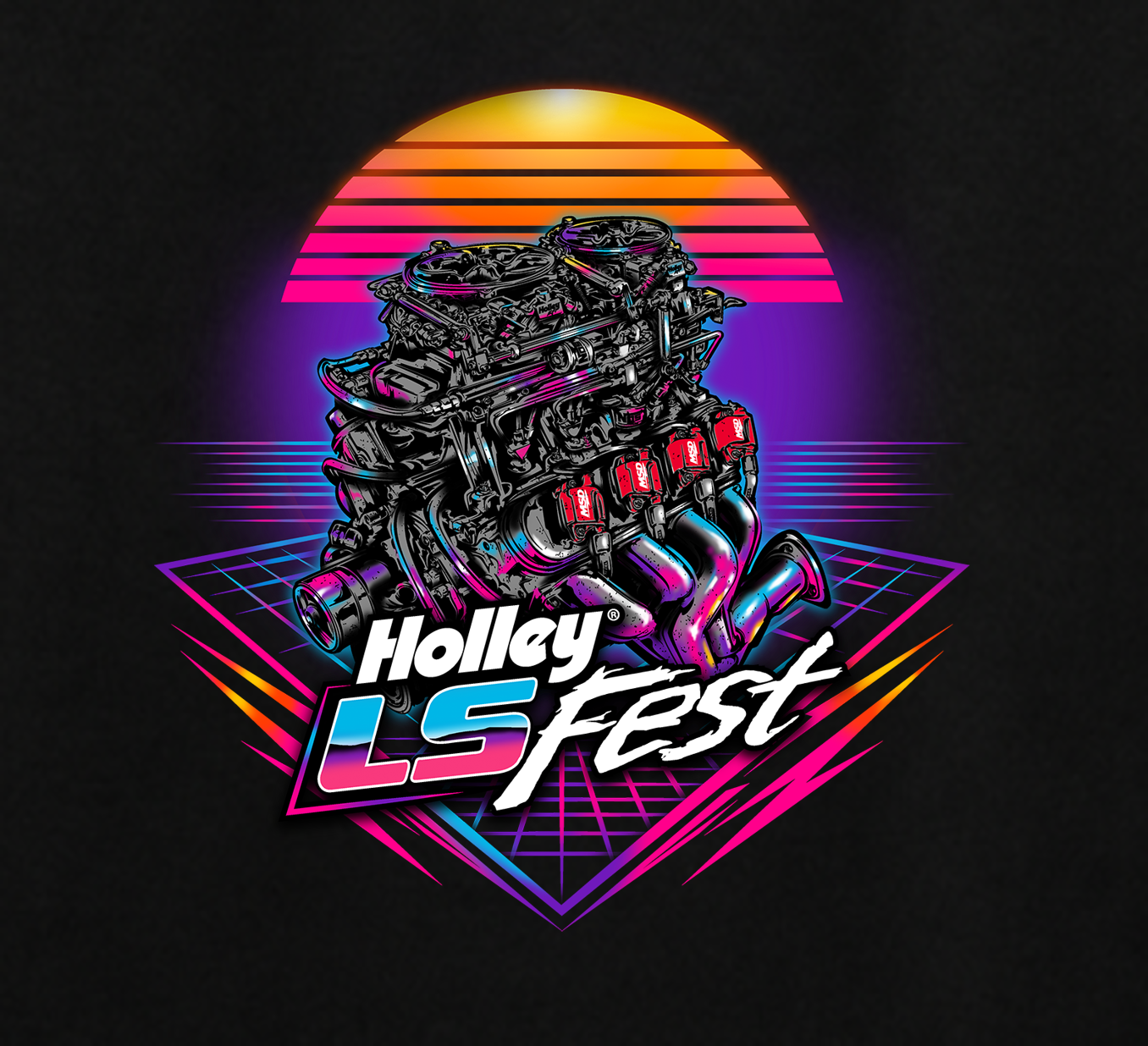 07. LS Fest Turbo Sunset Tee - Black (Adult)