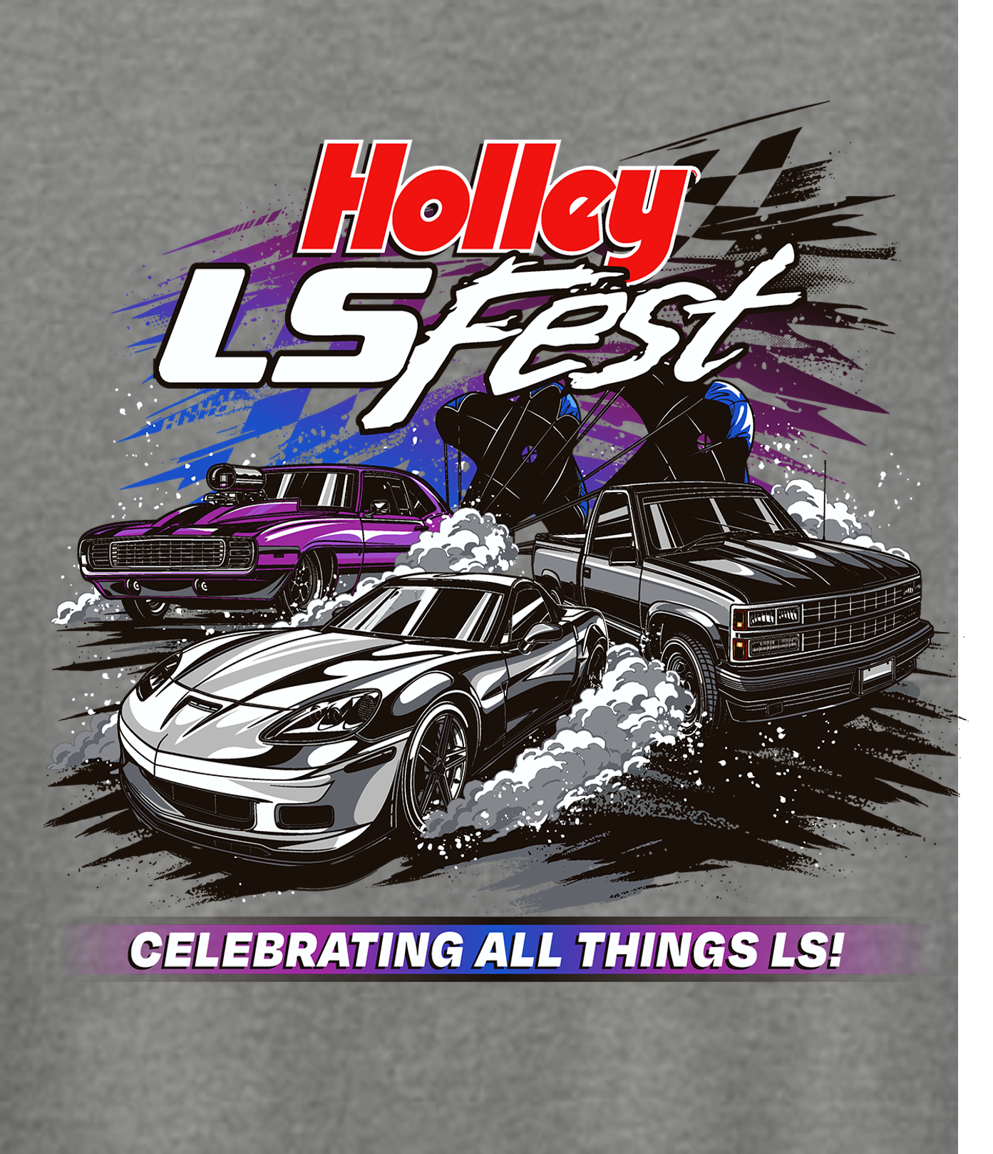 10. LS Fest Vintage Unleashed Tee - Oxford  (Adult)