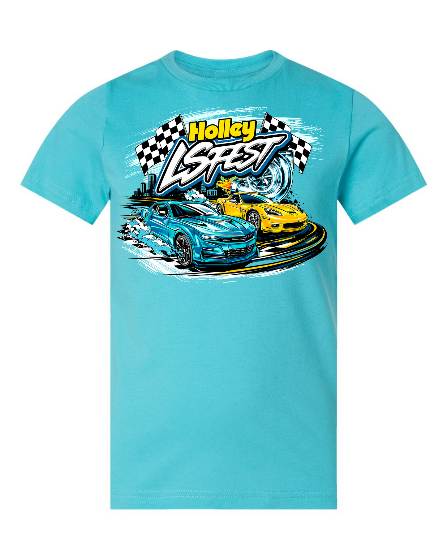 01. LS Fest Turbo Boost Tee - Caribbean Blue (Toddler/Youth)