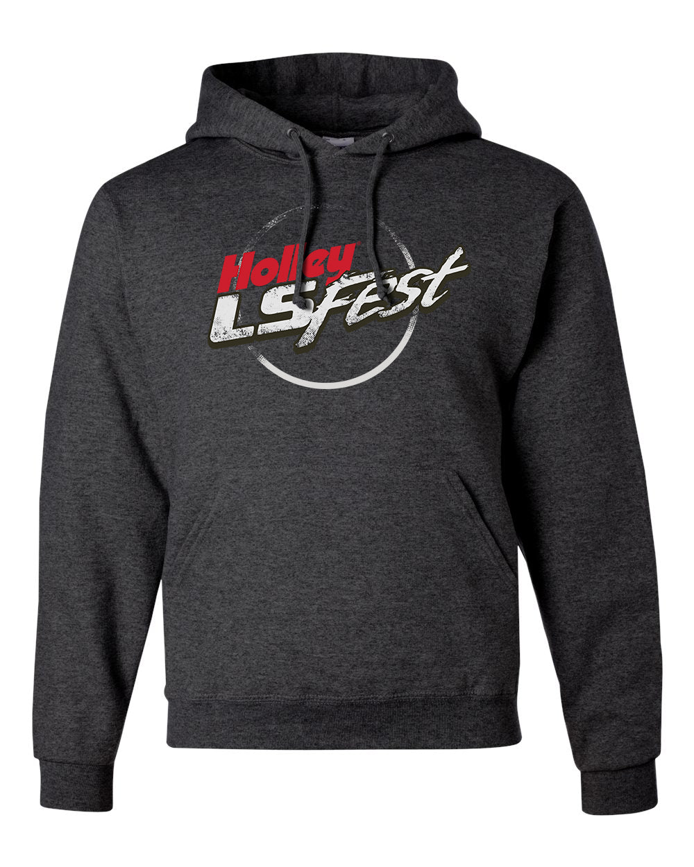 16. Holley LS Fest Logo Hooded Fleece - Black Heather (Adult)
