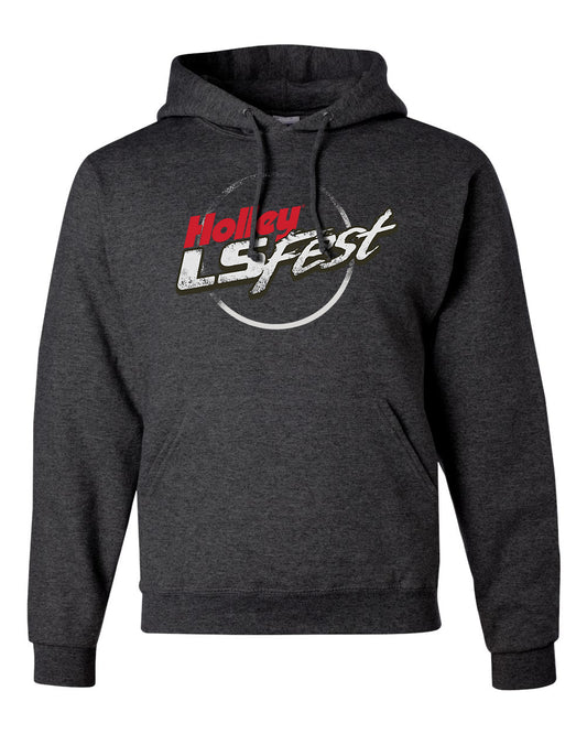 16. Holley LS Fest Logo Hooded Fleece - Black Heather (Adult)